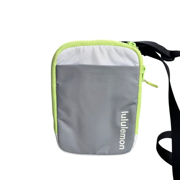 Lululemon Easy Access Crossbody Bag ColorBlock Gray Green Stained Purse Phone - Picture 2 of 9